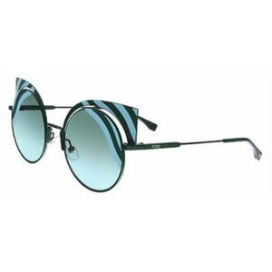 Fendi Green Ff0215/S Okc Matte Blue Round Women's Gradient Sunglasses